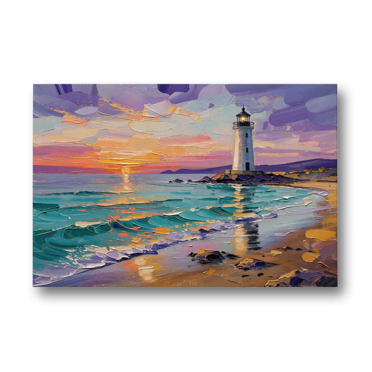 Seaside Lighthouse View - Canvas Wall Art - Front