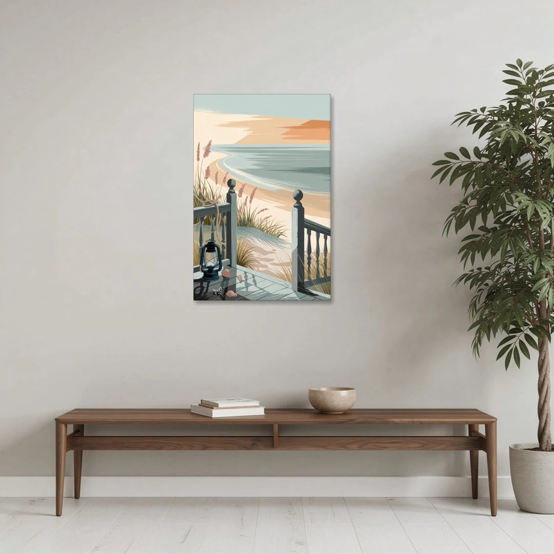 Seaside Nautical Charm - Canvas Wall Art - Coffee Table - 24x36