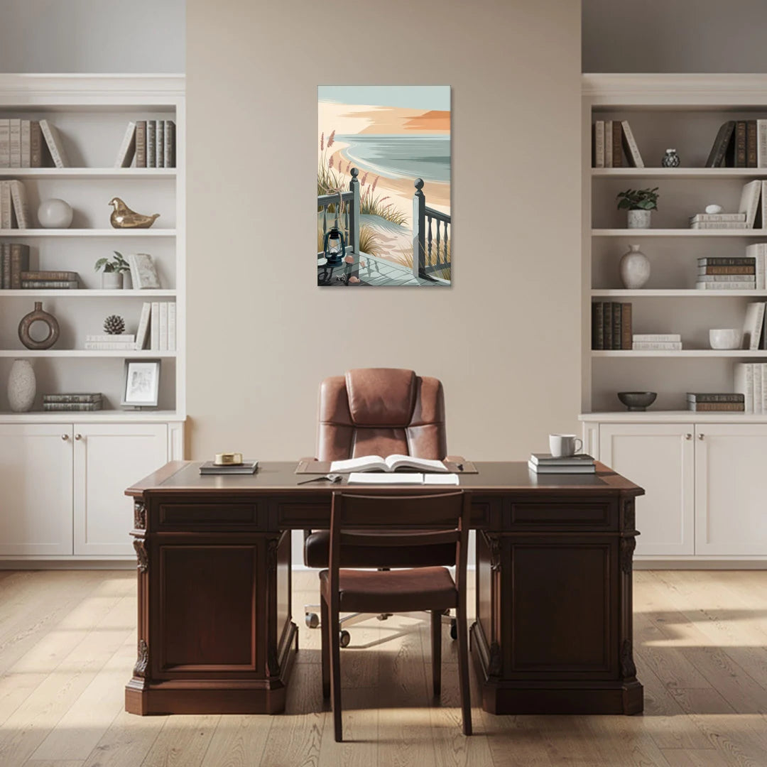 Seaside Nautical Charm - Canvas Wall Art - Office - 24x36