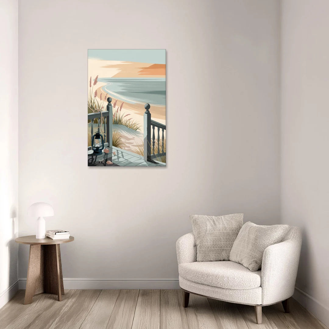 Seaside Nautical Charm - Canvas Wall Art - Sofa - 24x36