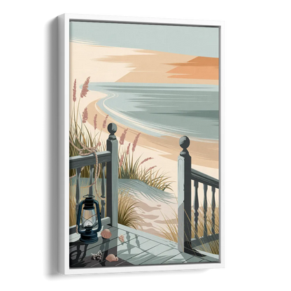 Seaside Nautical Charm Side - White Canvas Wall Art
