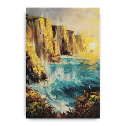 Seaside Rocky Cliffs Front - Canvas Wall Art
