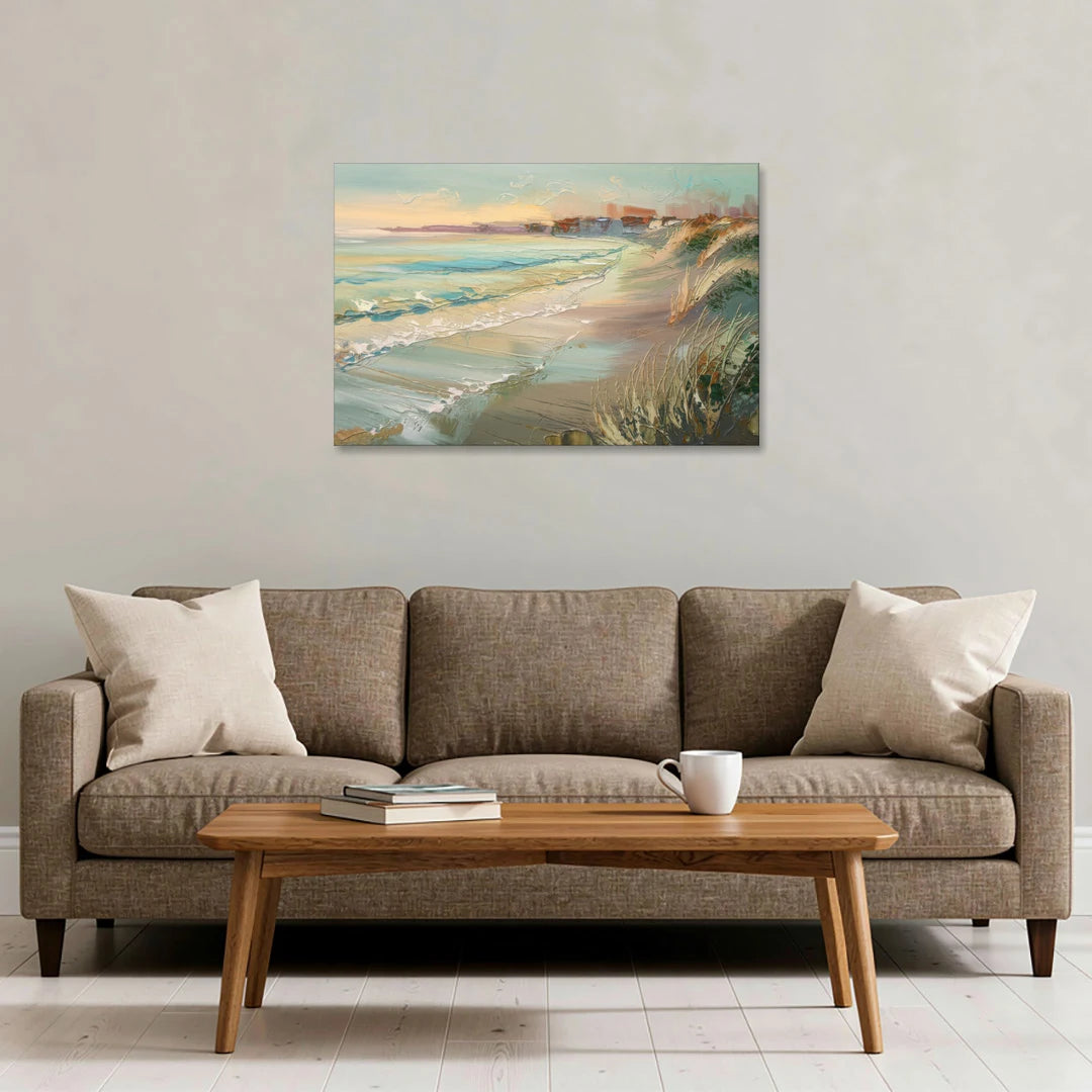 Seaside Shoreline Escape - Canvas Wall Art - Sofa - 36x24