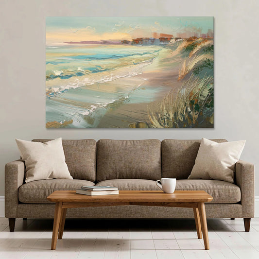 Seaside Shoreline Escape - Canvas Wall Art - Sofa - 60x40