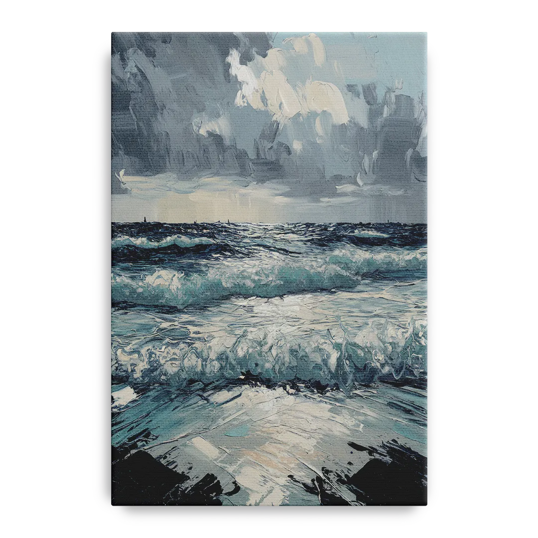 Seaside Stormy Skies Front - Canvas Wall Art