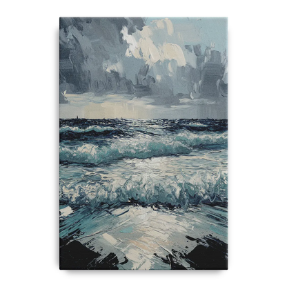 Seaside Stormy Skies Front - Canvas Wall Art