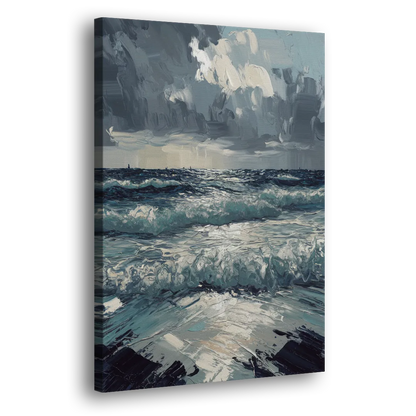 Seaside Stormy Skies Side - Canvas Wall Art