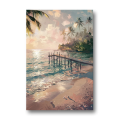 Seaside Tranquil Waters - Canvas Wall Art - Front