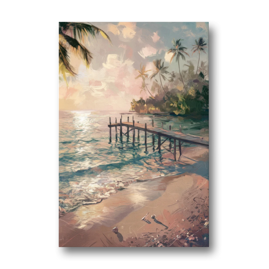 Seaside Tranquil Waters - Canvas Wall Art - Front