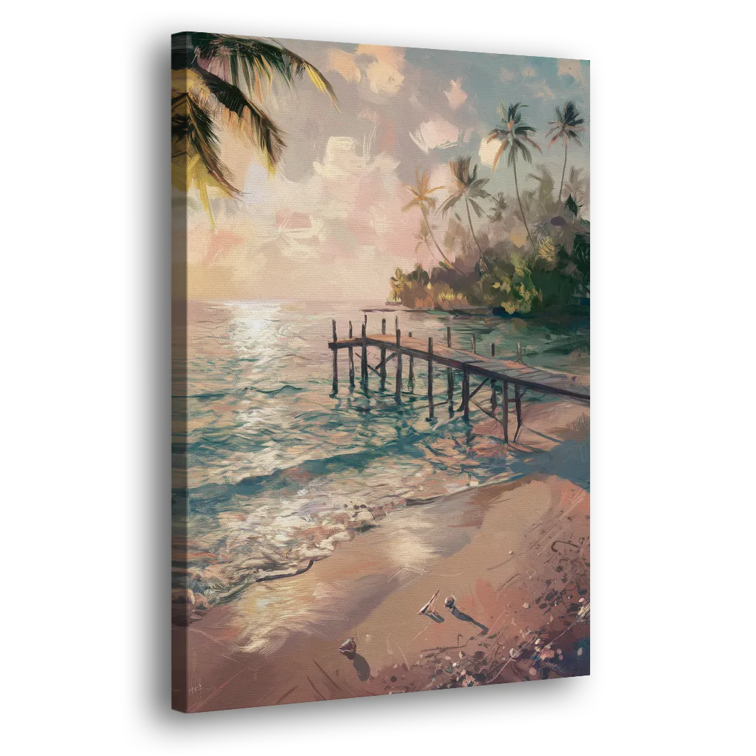 Seaside Tranquil Waters Side - Canvas Wall Art