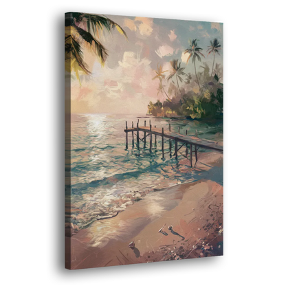 Seaside Tranquil Waters Side - Canvas Wall Art