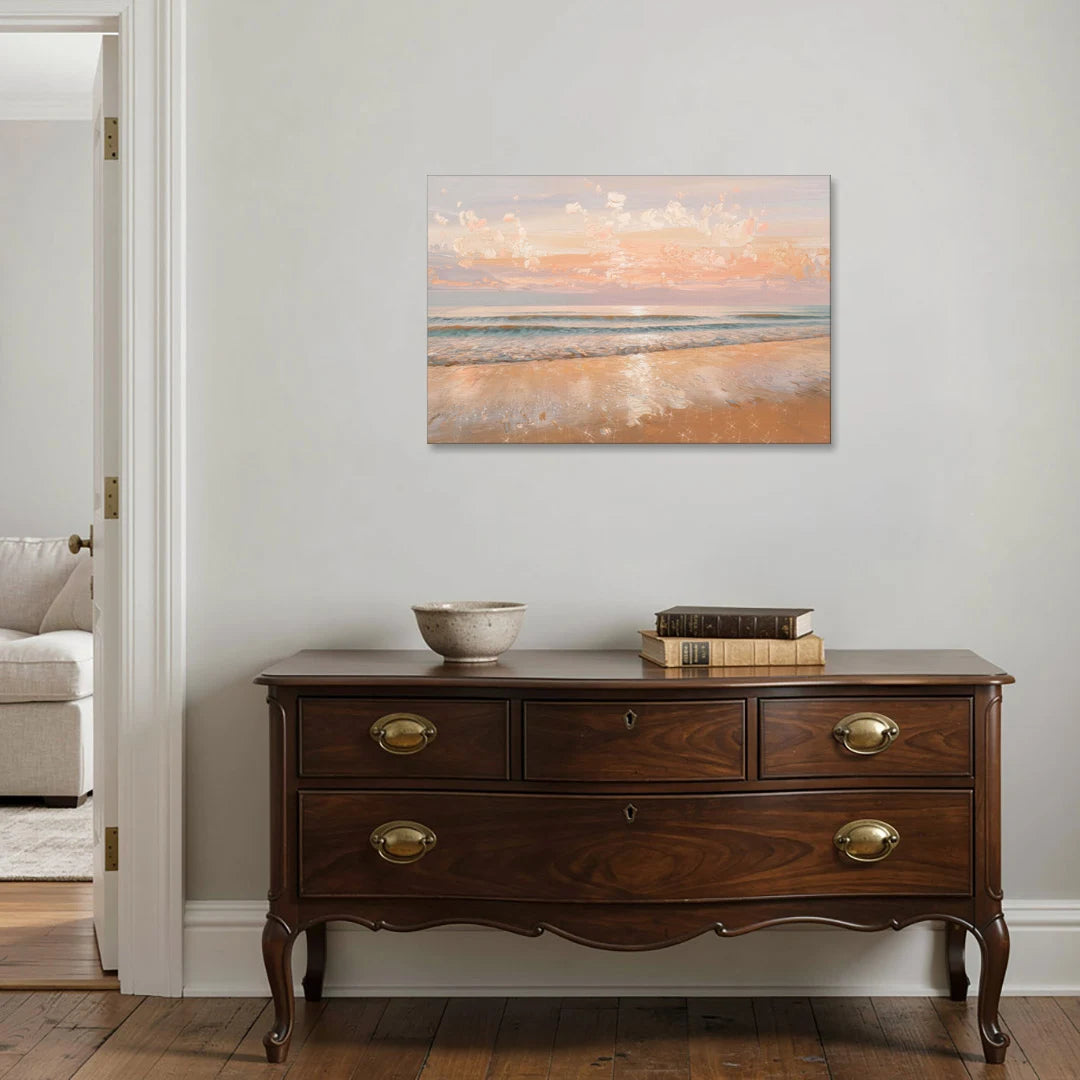 Seaside Waves And Sand - Canvas Wall Art - Coffee Table - 36x24