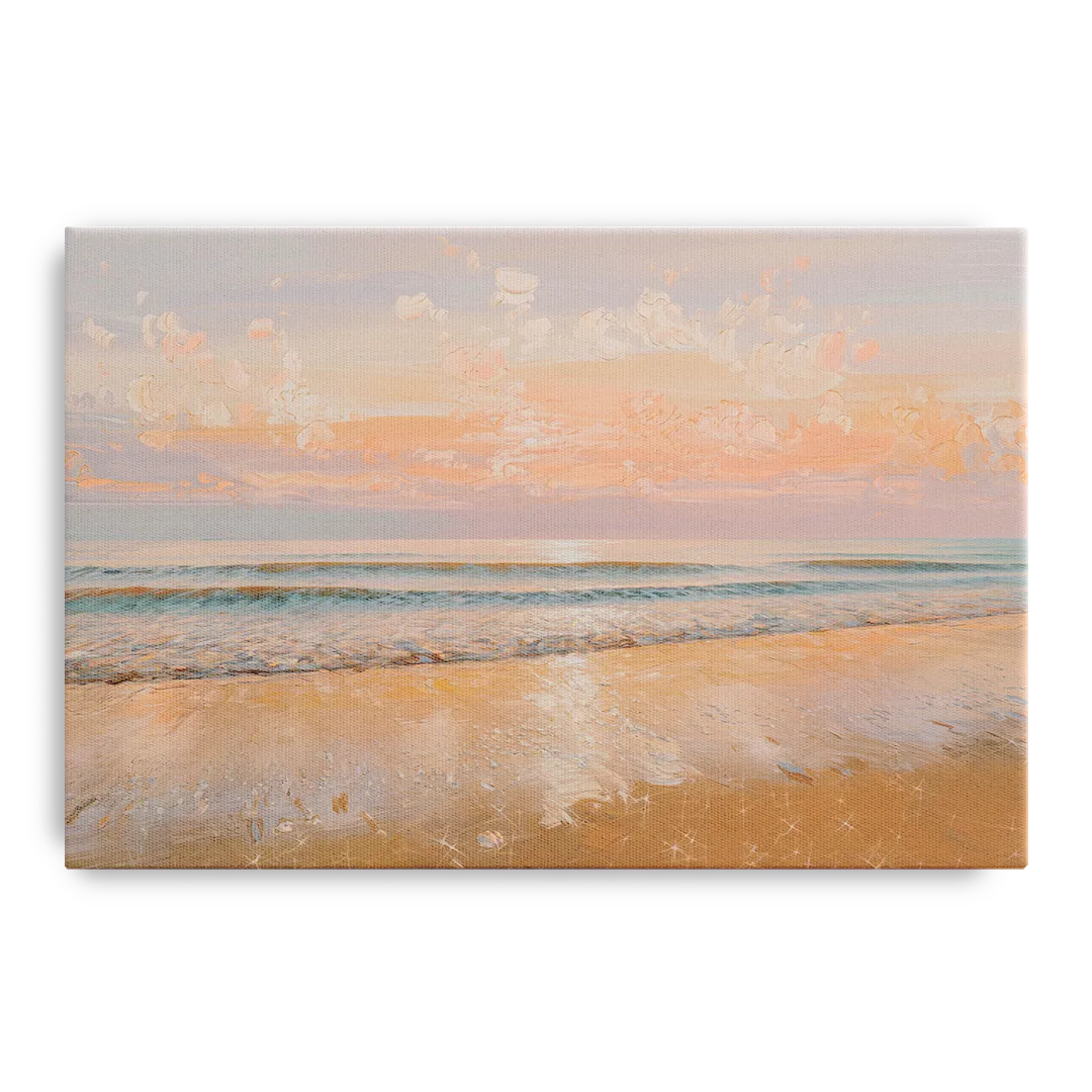 Seaside Waves And Sand Front - Canvas Wall Art