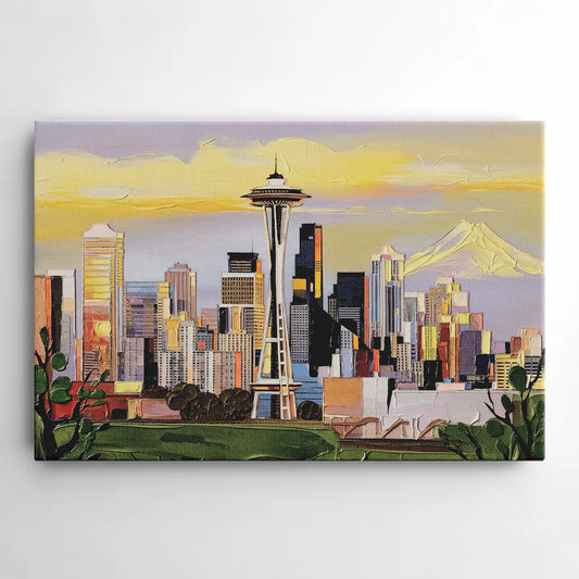 Seattle Downtown Skyline - Canvas Wall Art