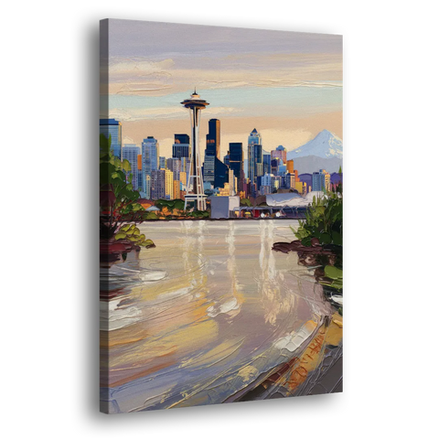 Seattle Nature Meets City - Canvas Wall Art