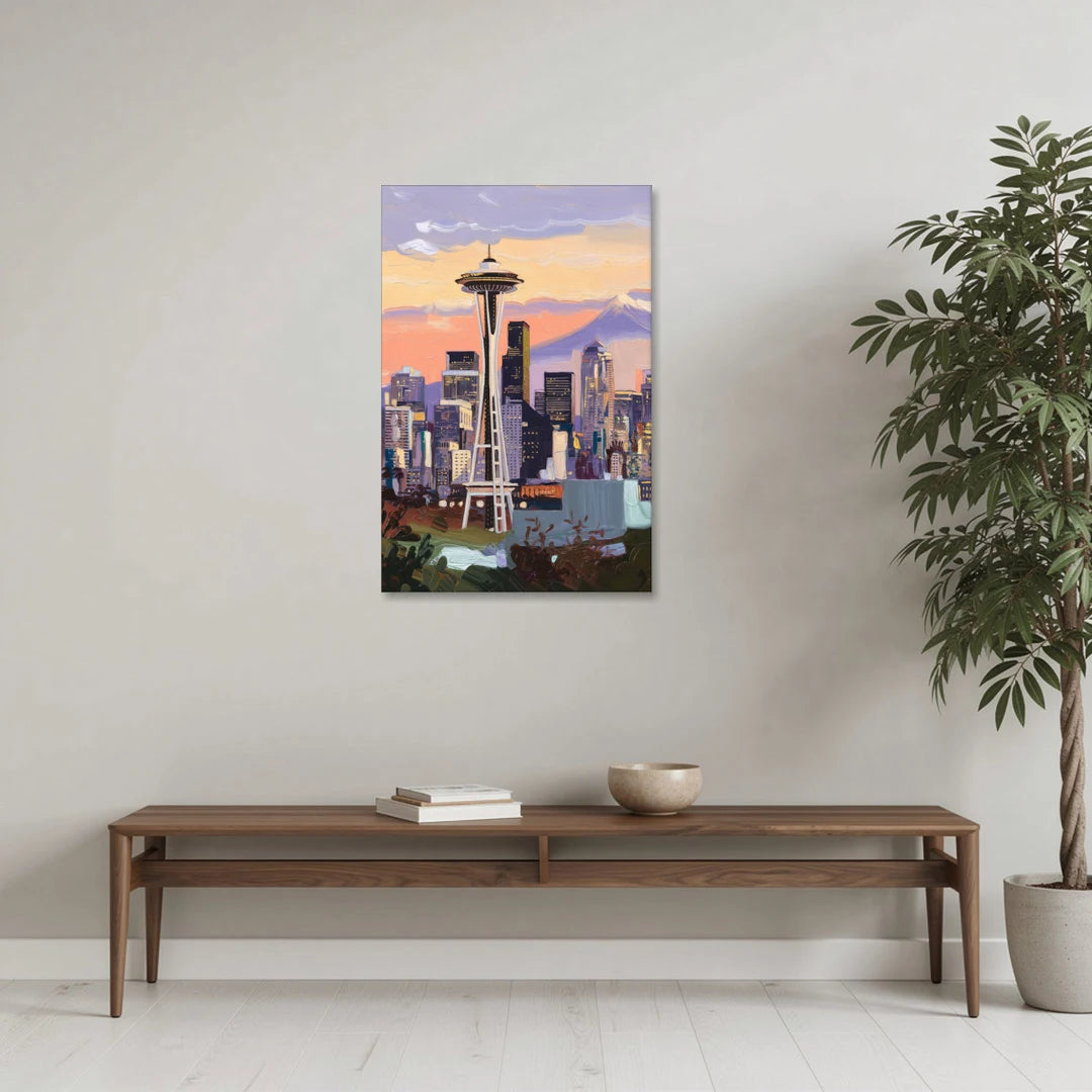Seattle Skyline from Kerry Park - Canvas Wall Art - Coffee Table - 24x36