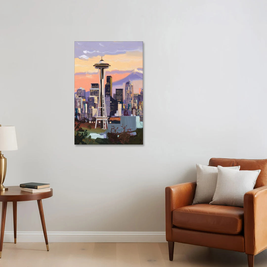 Seattle Skyline from Kerry Park - Canvas Wall Art - Sofa - 24x36