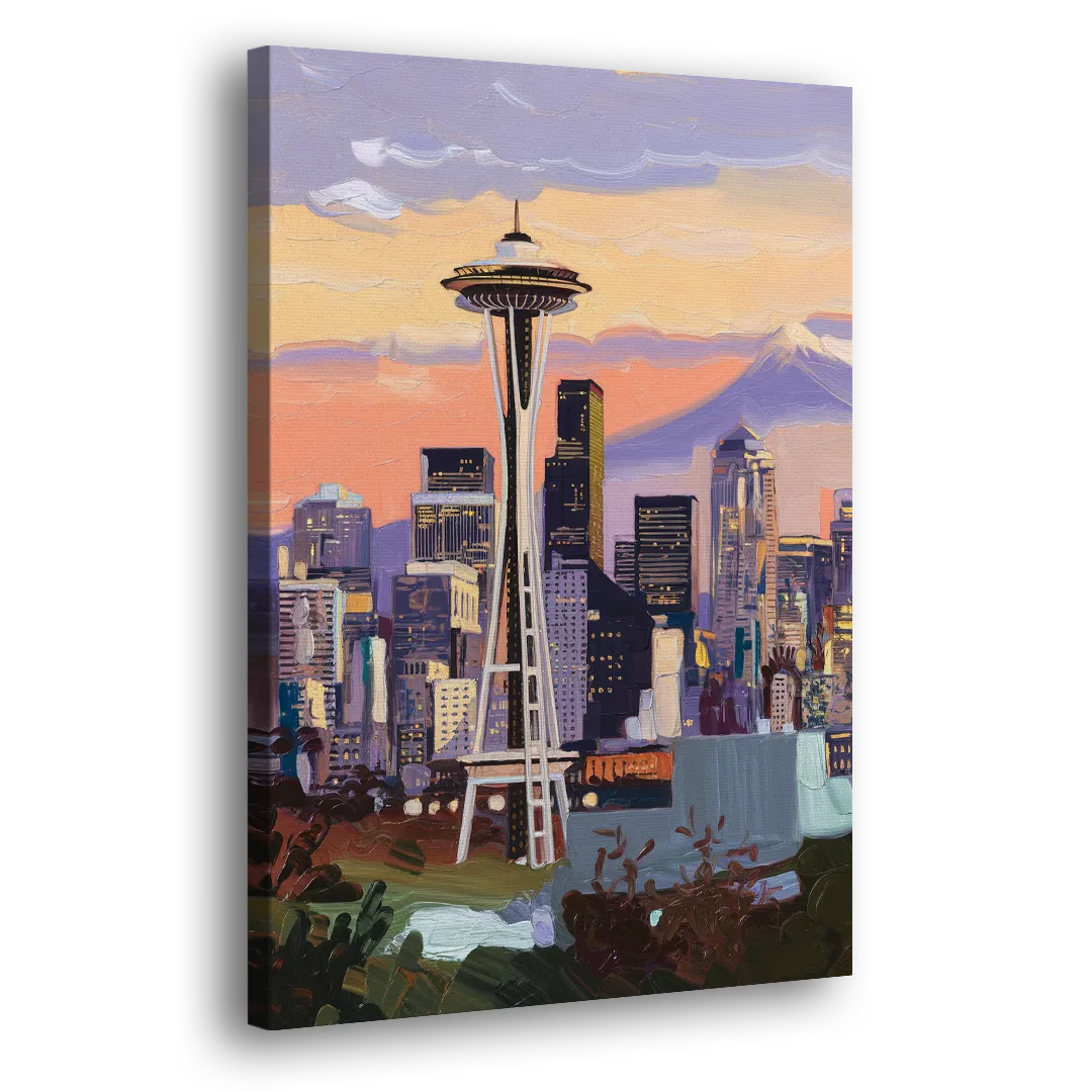 Seattle Skyline from Kerry Park Side - Canvas Wall Art