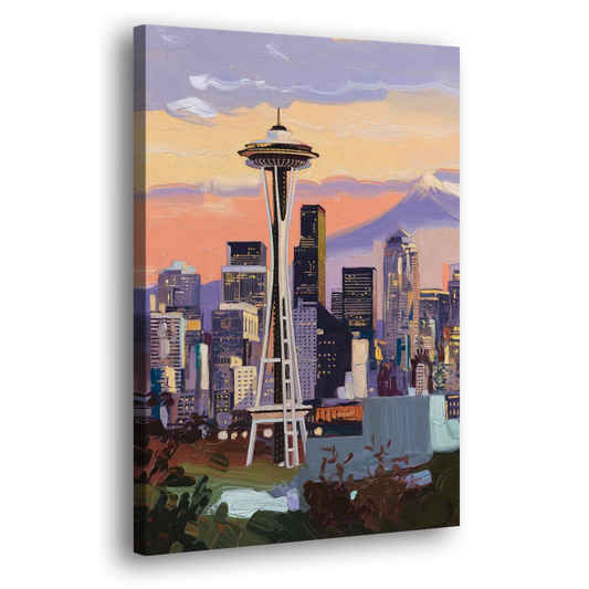 Seattle Skyline from Kerry Park Side - Canvas Wall Art