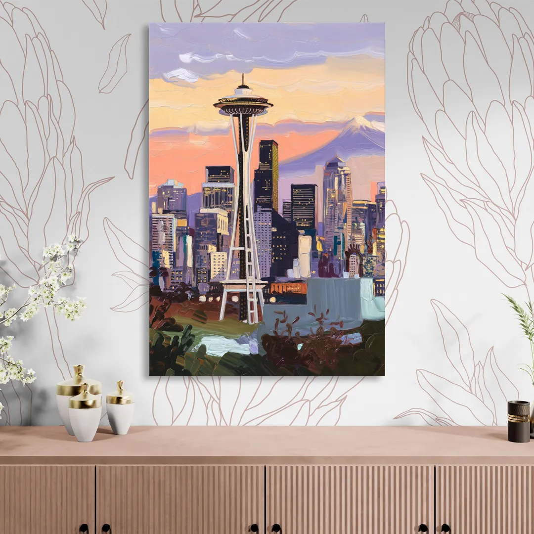 Seattle Skyline from Kerry Park Sitting Room - Canvas Wall Art