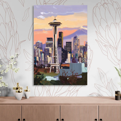 Seattle Skyline from Kerry Park Sitting Room - Canvas Wall Art