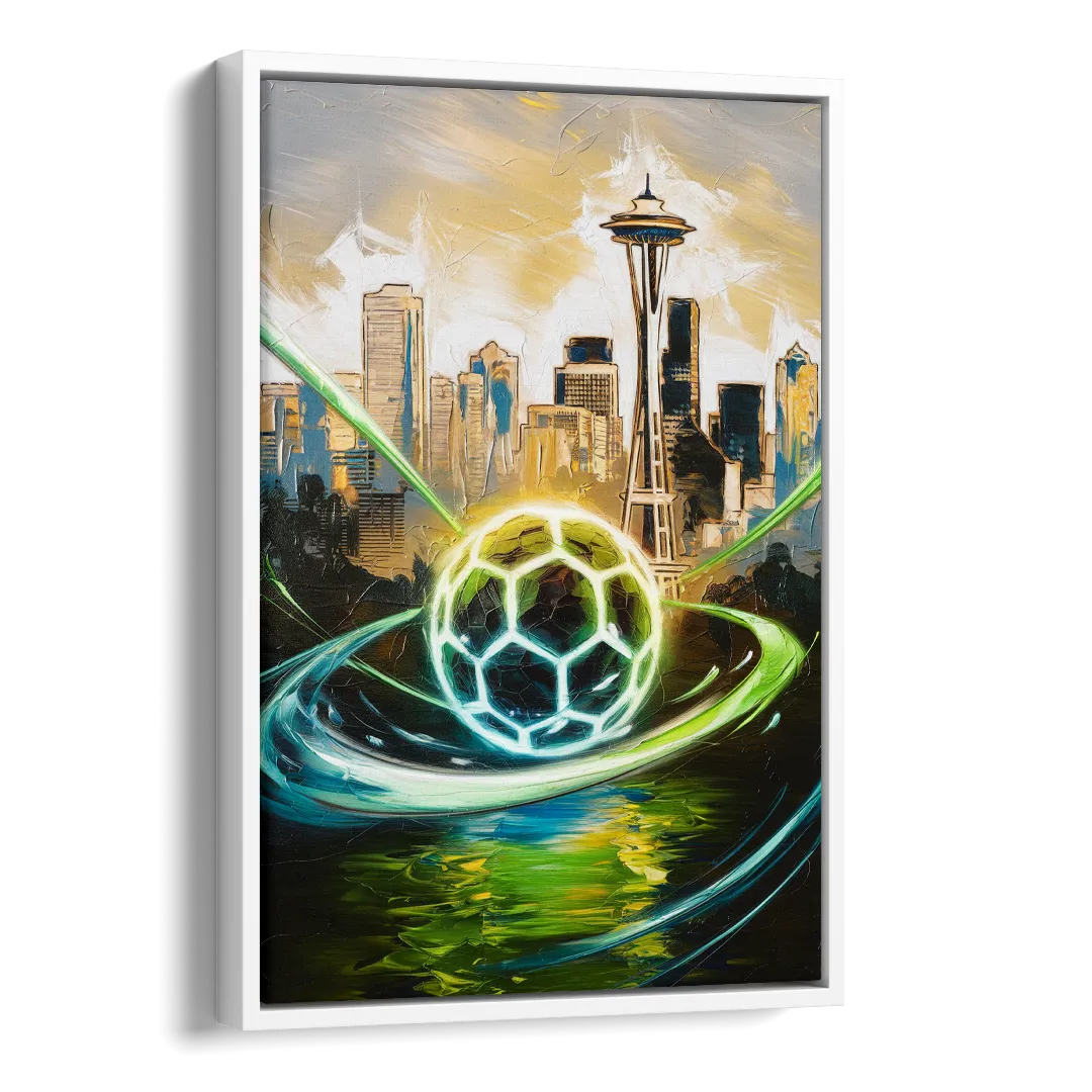 Seattle Sounders FC Spirit Side - White Canvas Wall Art