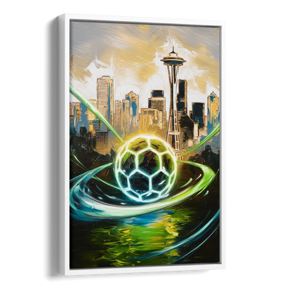 Seattle Sounders FC Spirit Side - White Canvas Wall Art