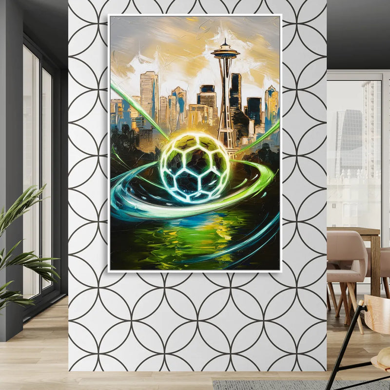 Seattle Sounders FC Spirit Sitting Room - White Canvas Wall Art