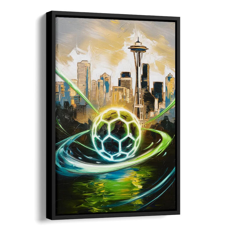 Seattle Sounders FC Spirit Side - Black Canvas Wall Art