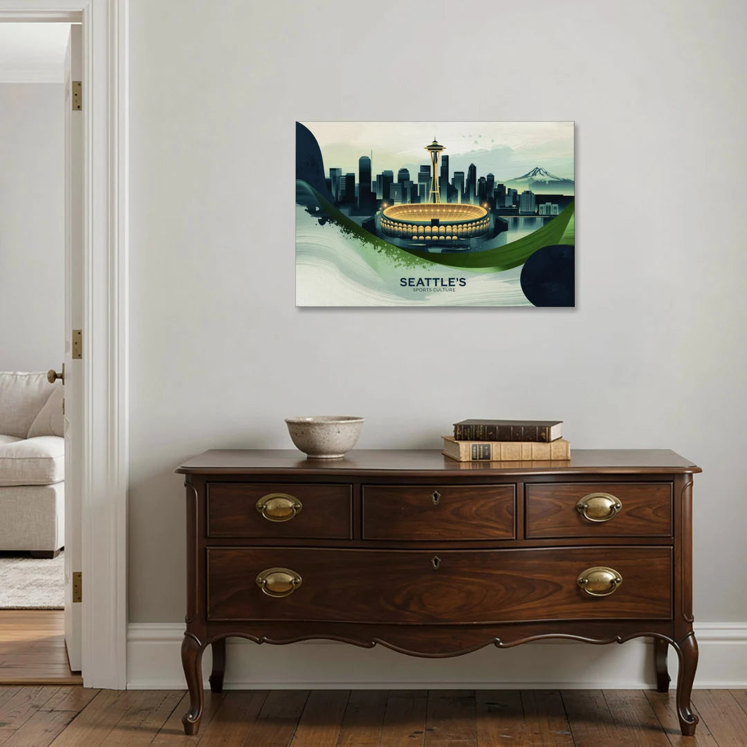 Seattle Sports Fans Unite - Canvas Wall Art - Coffee Table - 36x24