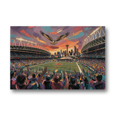 Seattle Sports Fans Unite - Canvas Wall Art - Front