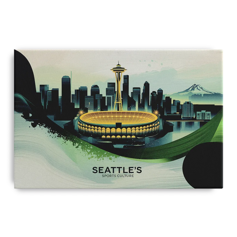 Seattle Sports Fans Unite Front - Canvas Wall Art