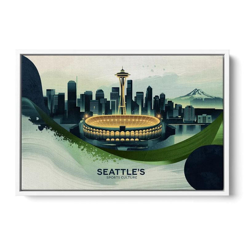 Seattle Sports Fans Unite Front - White Canvas Wall Art