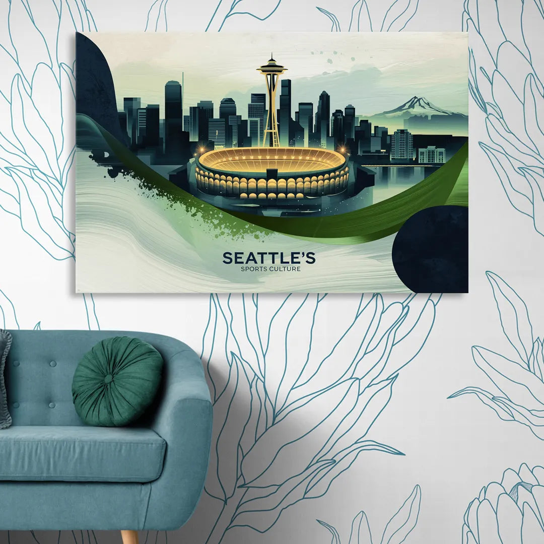 Seattle Sports Fans Unite Living Room - Canvas Wall Art