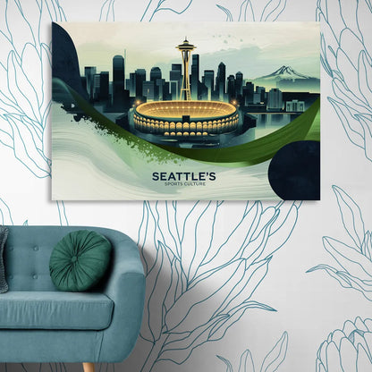 Seattle Sports Fans Unite Living Room - Canvas Wall Art