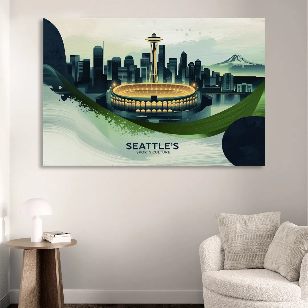 Seattle Sports Fans Unite Sitting Room - Canvas Wall Art