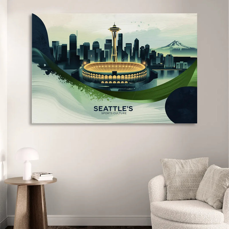 Seattle Sports Fans Unite Sitting Room - Canvas Wall Art