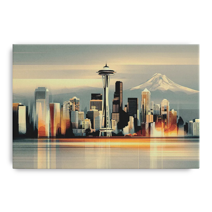 Seattle Urban Landscape Front - Canvas Wall Art
