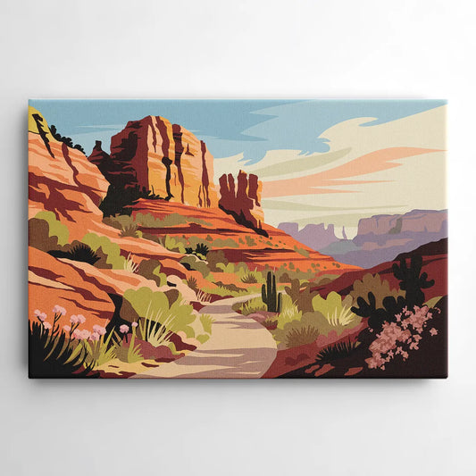 Sedona Canyon Trail Serenity - Canvas Wall Art