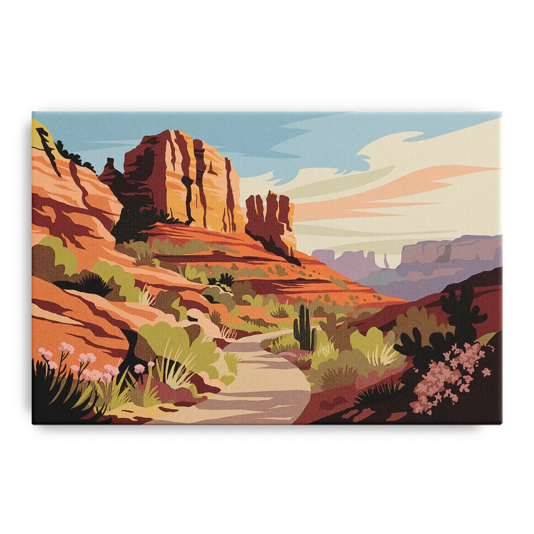 Sedona Canyon Trail Serenity Front - Canvas Wall Art