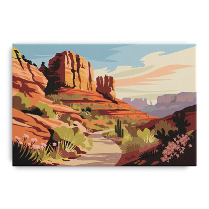 Sedona Canyon Trail Serenity Front - Canvas Wall Art