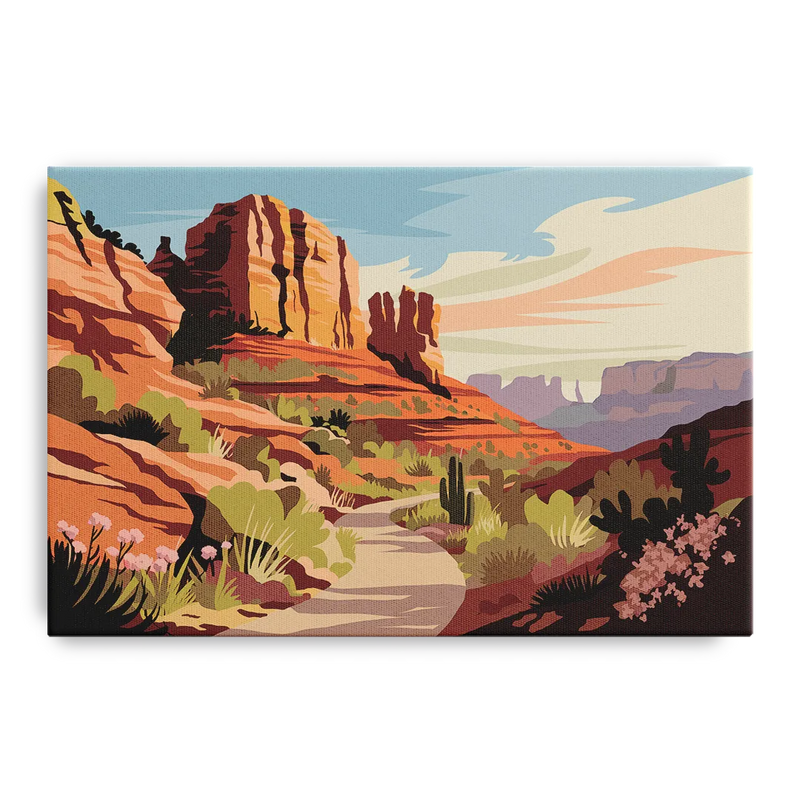 Sedona Canyon Trail Serenity Front - Canvas Wall Art