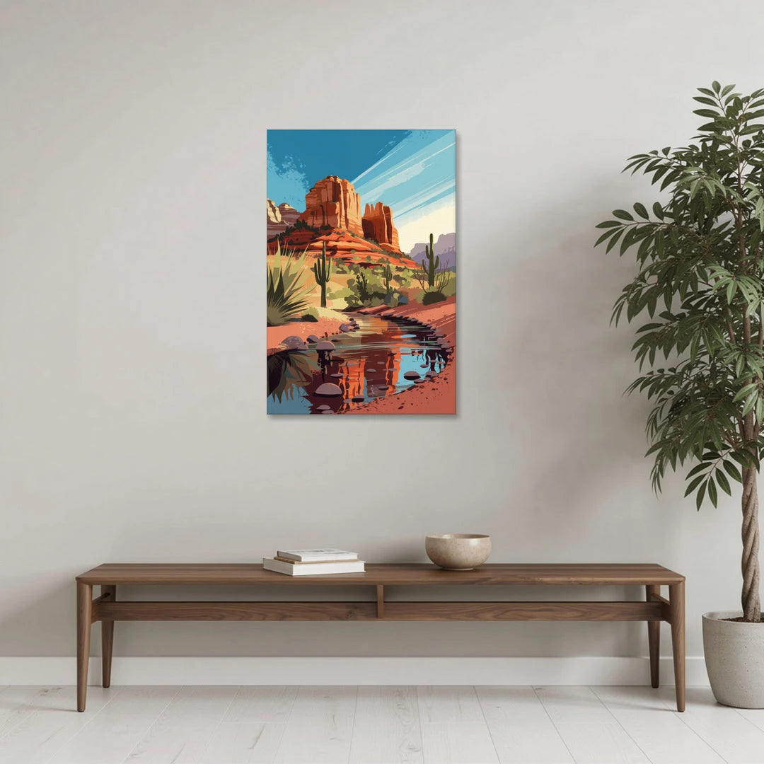 Sedona Cathedral Rock Views - Canvas Wall Art - Coffee Table - 24x36