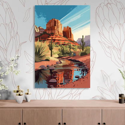 Sedona Cathedral Rock Views Living Room - Canvas Wall Art