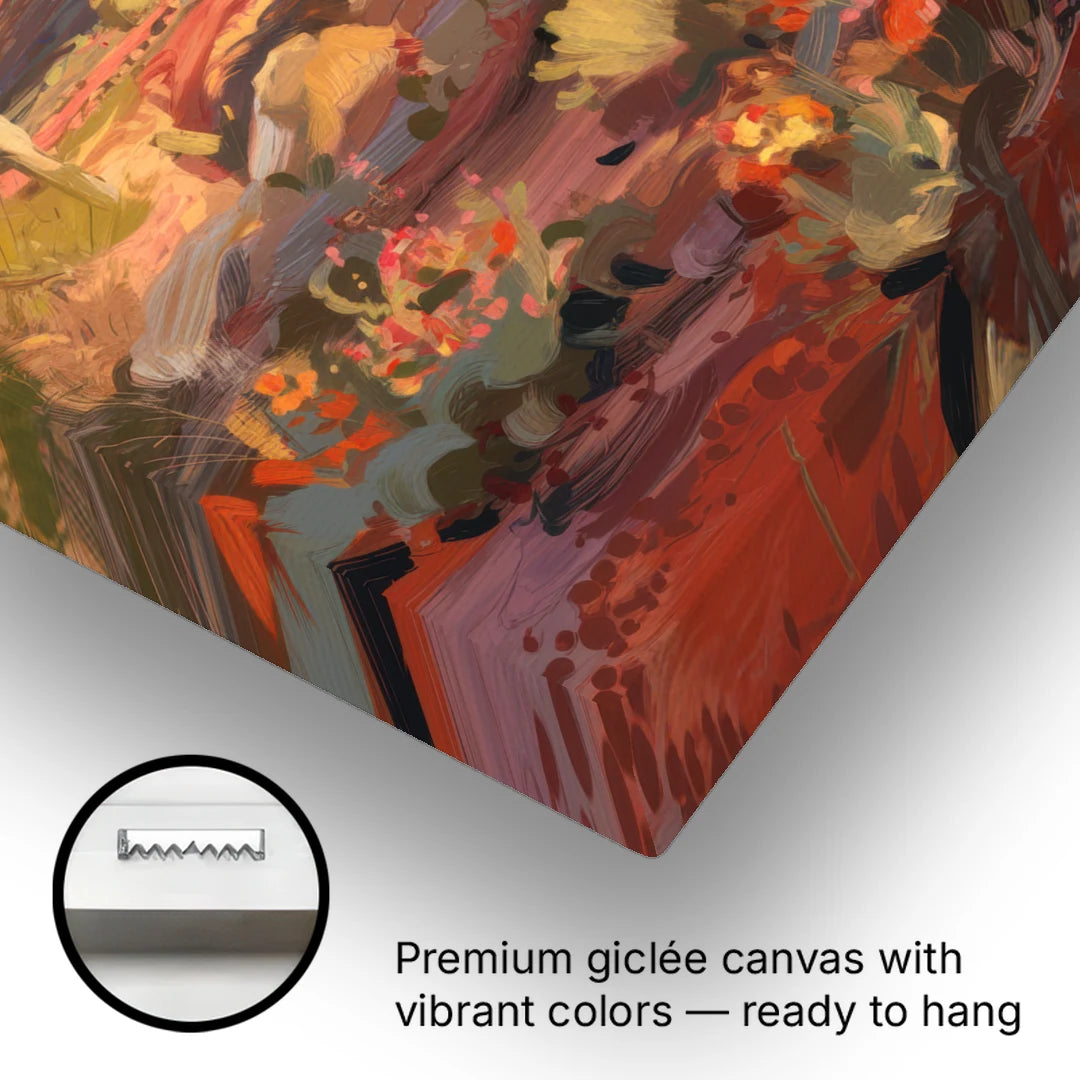 Sedona Desert Bloom Scenery - Canvas Wall Art - Gallery Wrap Corner