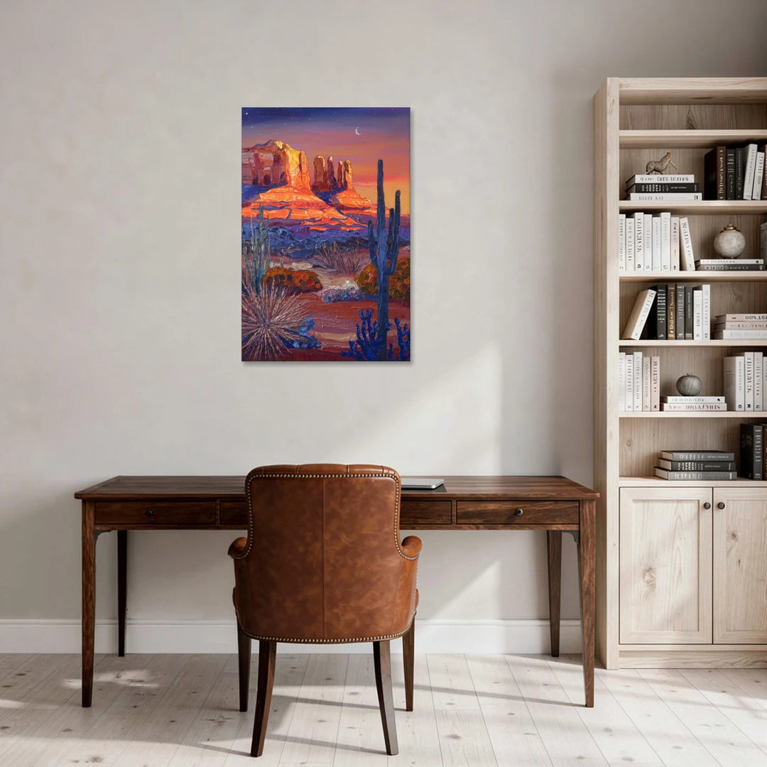 Sedona Desert Twilight - Canvas Wall Art - Office - 24x36