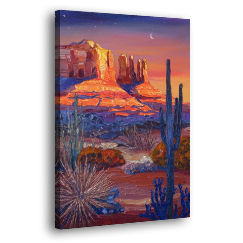 Sedona Desert Twilight - Canvas Wall Art - Side