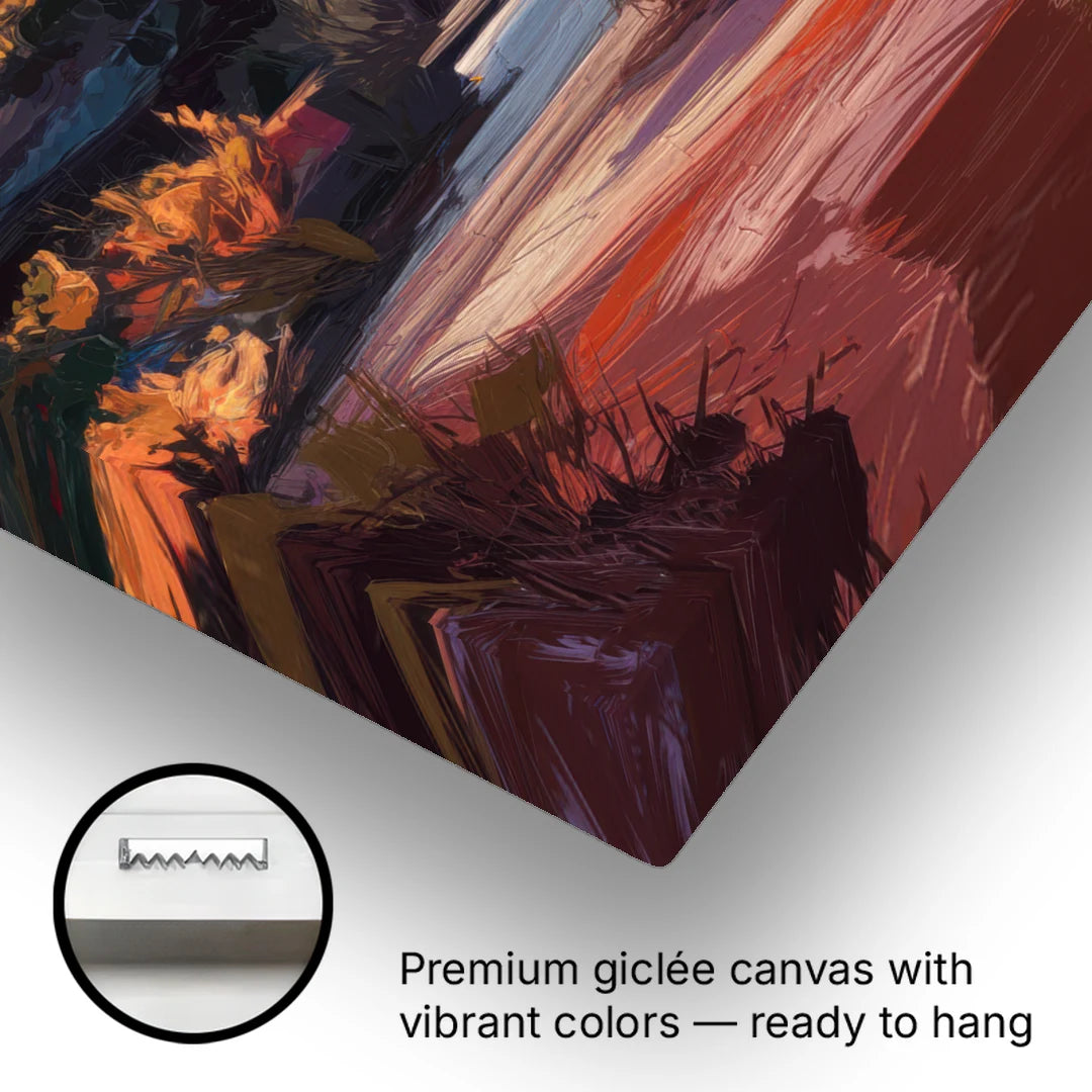 Sedona Evening Sky Glow - Canvas Wall Art - Gallery Wrap Corner