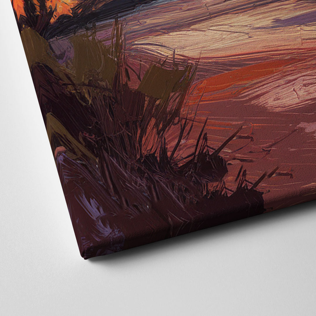 Sedona Evening Sky Glow Canvas Close Up