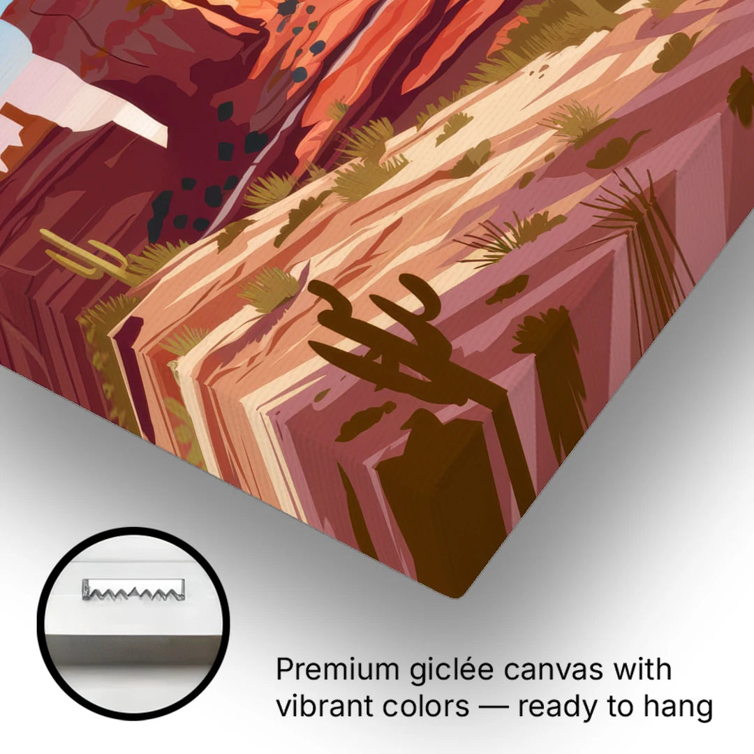 Sedona Majestic Rock Formations - Canvas Wall Art - Gallery Wrap Corner